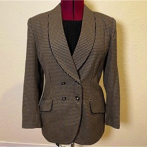 Kasper and Company | Vintage Navy Blue & Shimmery Gold Blazer 14 ⚜️🖌️✨